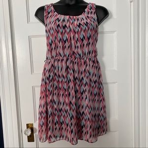 Maurices pink & blue chevron dress - XXL